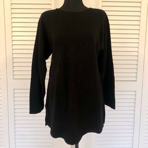 Black Cozy Long Sleeve Soft Acrylic Sweater